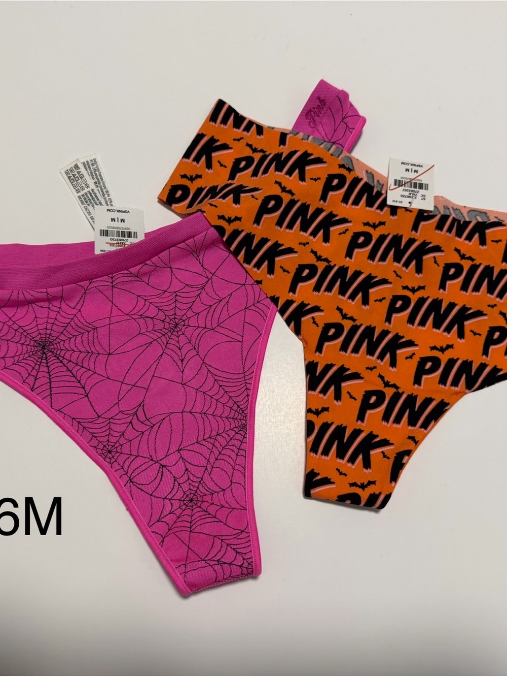 PINK Victoria's Secret Halloween Spiderweb & Logo Bikini Bottoms - Kids